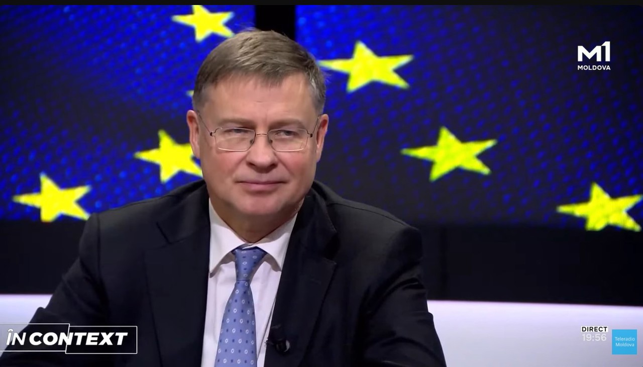 INTERVIURILE ALEXE | Valdis Dombrovskis: Republica Moldova are o economie de piață funcțională, dar provocarea este integrarea europeană 