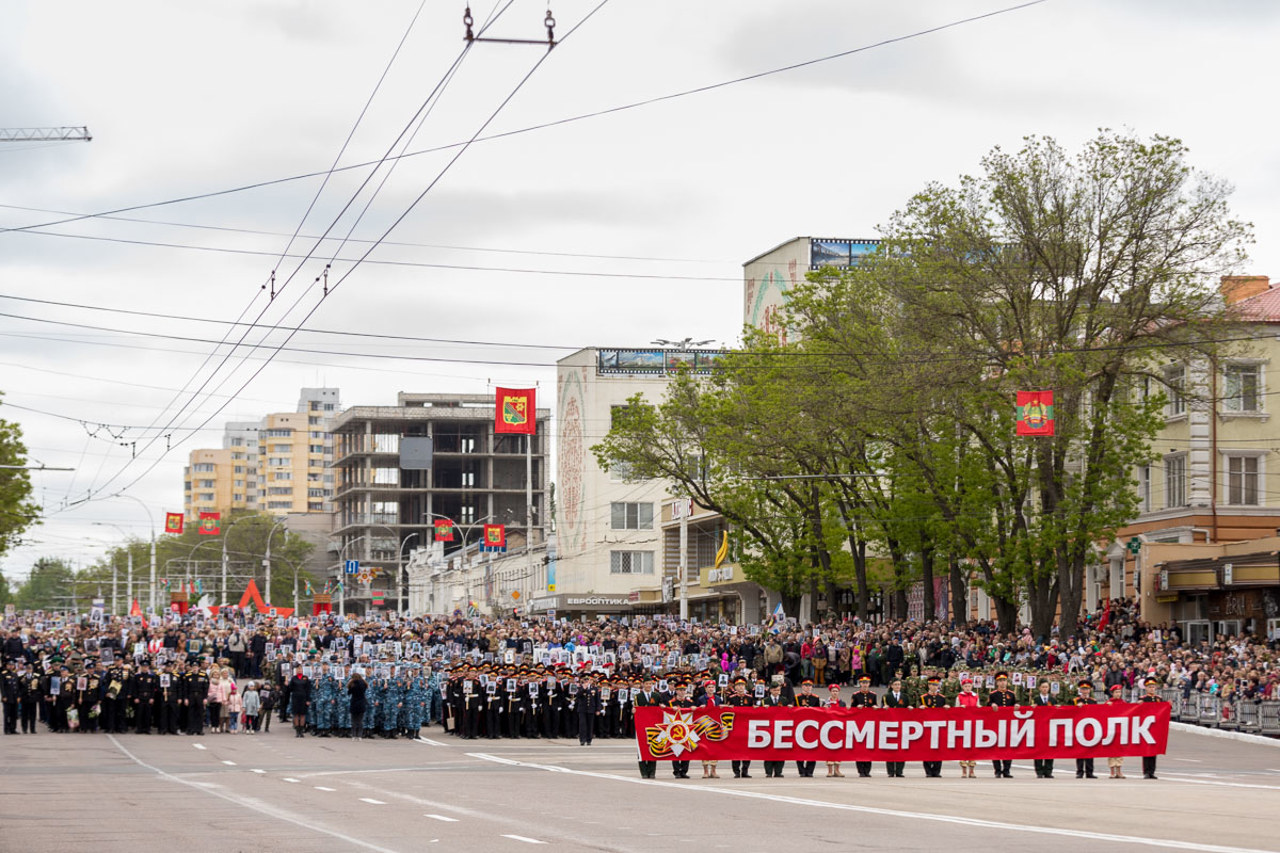 novostipmr.com / Marșul Regimentului nemuritor, Tiraspol, 2019