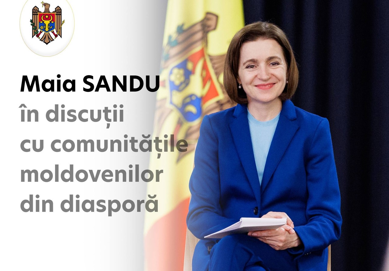 Președinta Maia Sandu se va întâlni cu diaspora din Marea Britanie, Franța și Irlanda 