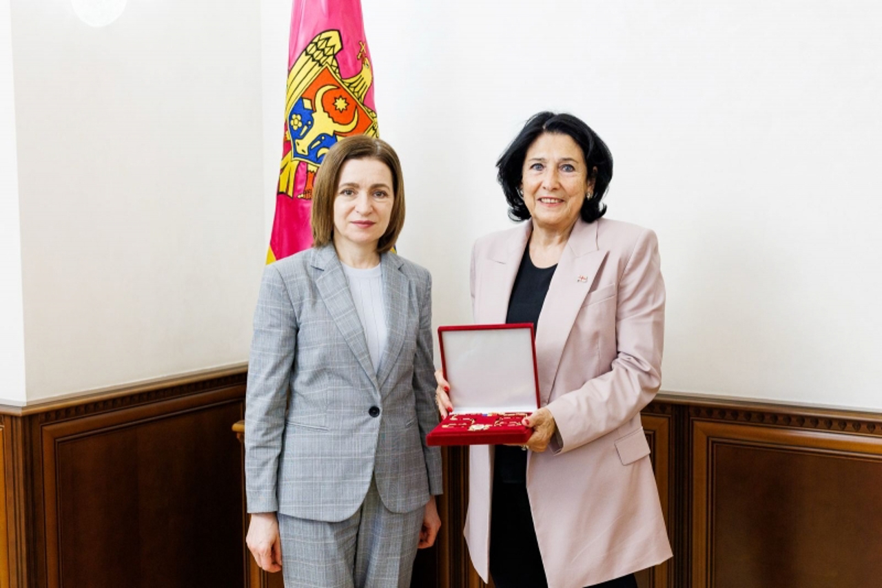 Fosta președintă a Georgiei, decorată cu cea mai înaltă distincție a R. Moldova