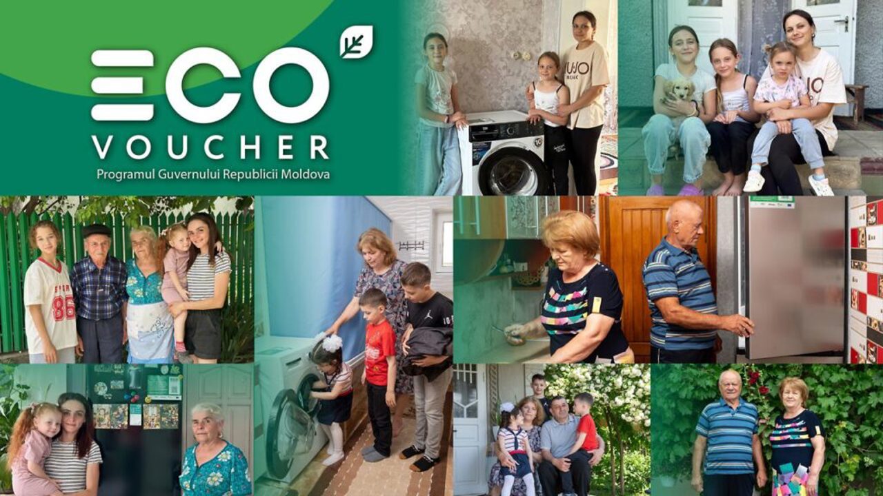 В Молдове стартовала новая сессия программы EcoVoucher для семей с детьми и пожилых людей