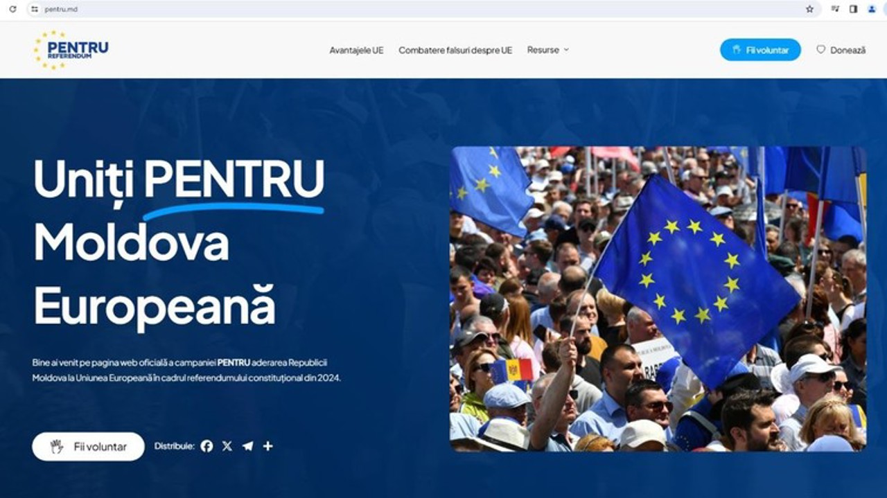 Website pentru.md, a platform that contains information about the benefits of joining the EU, was launched in the Republic of Moldova