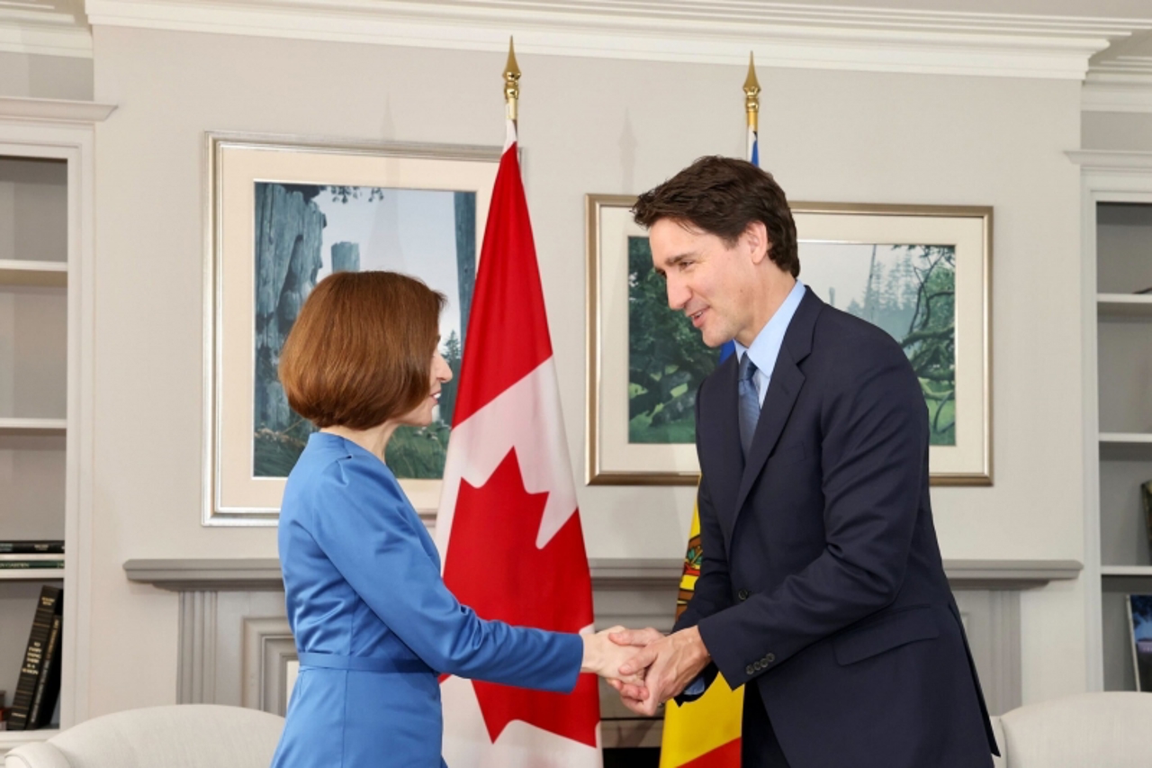 Maia Sandu a avut o întrevedere cu Justin Trudeau 