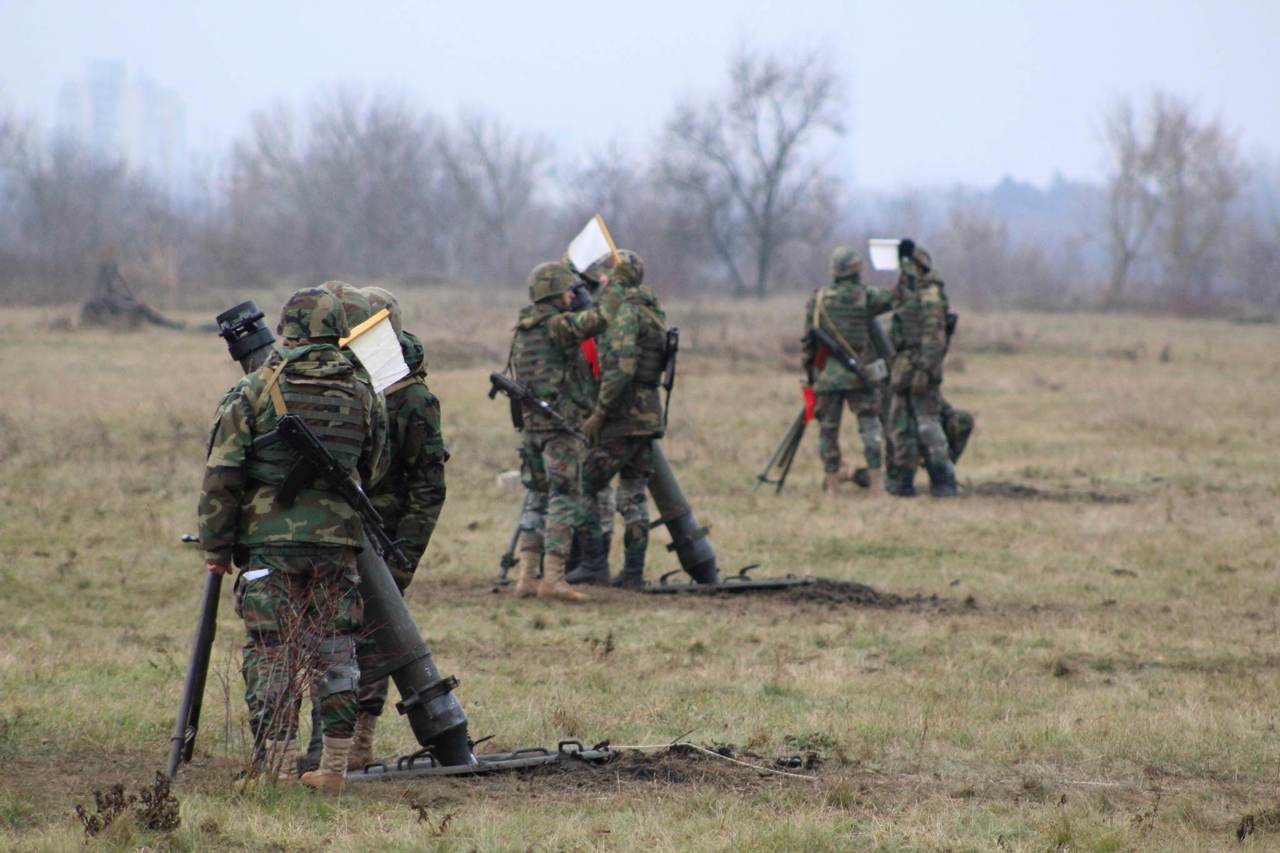 Drills are held at the Bulboaca military base