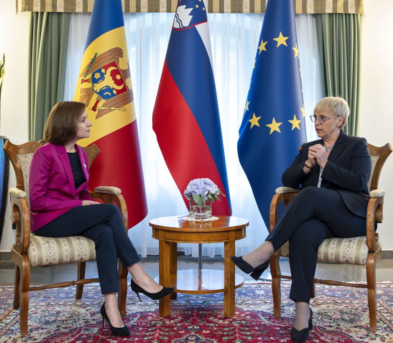 Maia Sandu and Nataša Pirc Musar discuss strengthening bilateral relations