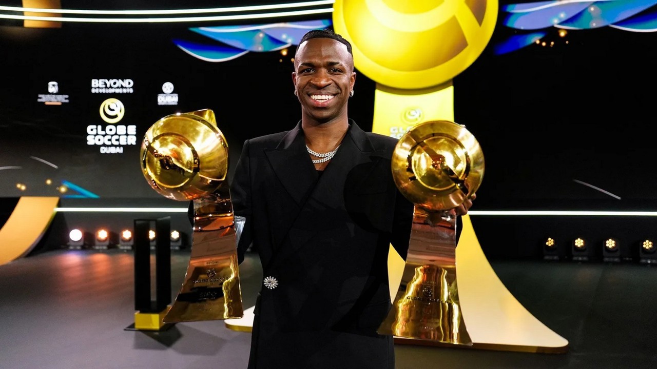 Vinicius Junior wins best footballer of 2024 at Globe Soccer Awards