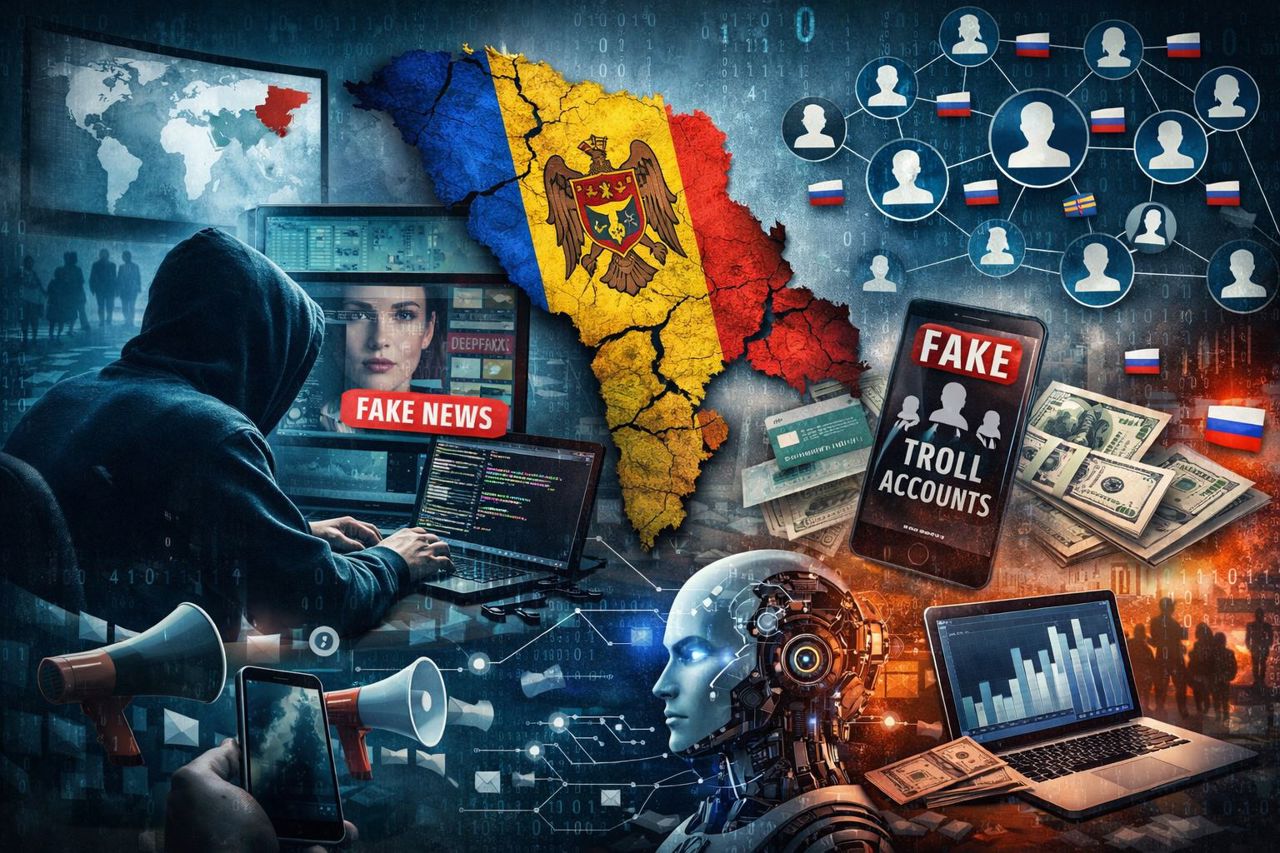 RAPORT | Zeci de milioane de vizualizări generate artificial și sute de infrastructuri digitale folosite pentru manipularea Moldovei