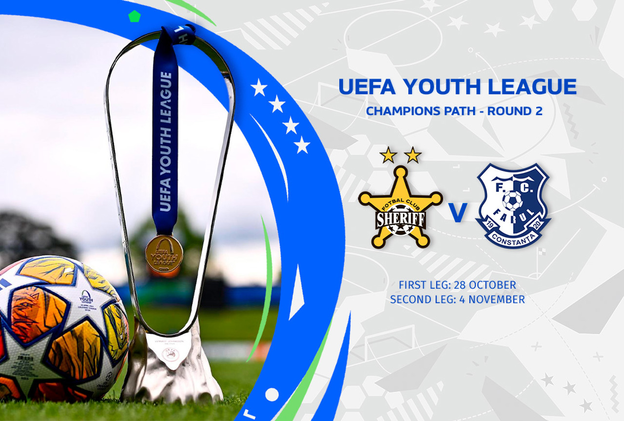 Sheriff Tiraspol, campioana Republicii Moldova la fotbal la nivel de juniori „sub 19 ani" și-a aflat adversarul din turul doi preliminar al Ligii Campionilor