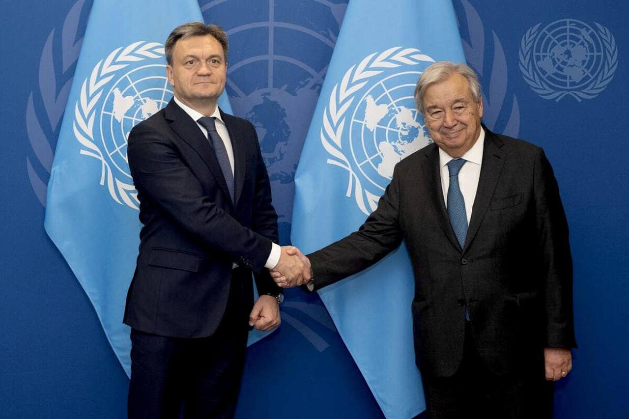 Premierul Dorin Recean, la întrevederea cu secretarul general al ONU, António Guterres: „Când suntem uniți - suntem mai puternici”